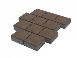  Тротуарная плитка Stellard Квадрат 200x200x80 мм Коричневый: внешний вид